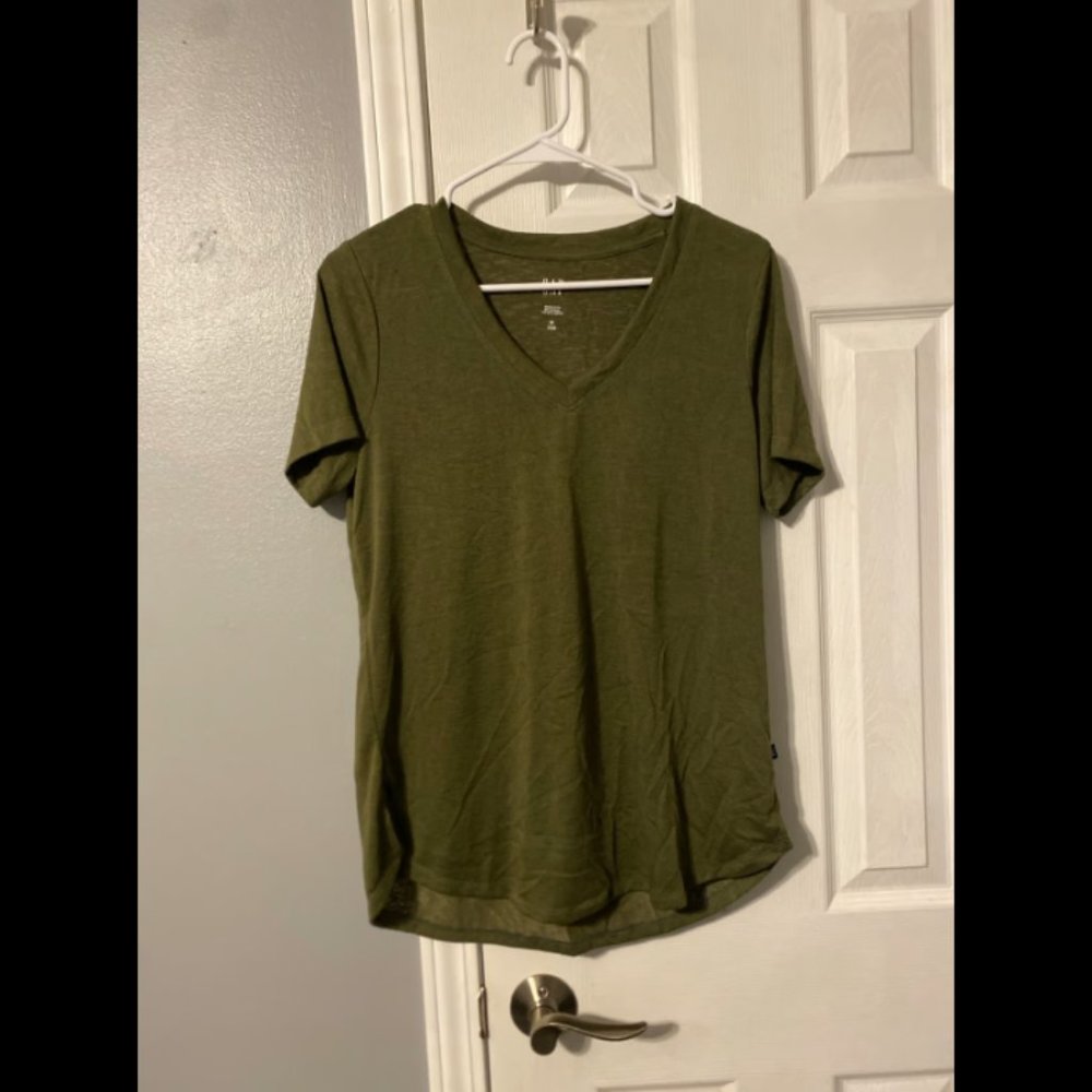 Gap Olive Modal and Polyester T Shirt
